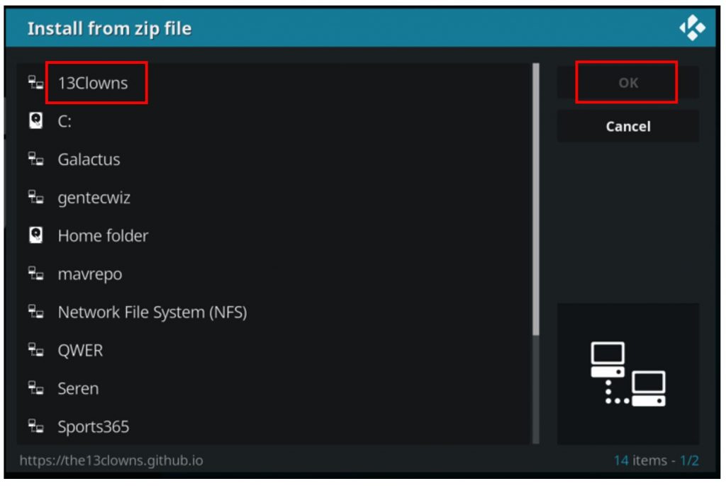how to get 13 Clowns kodi addon