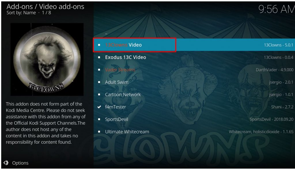 kodi 13 Clowns
