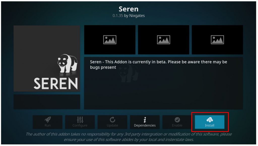 install seren kodi addon