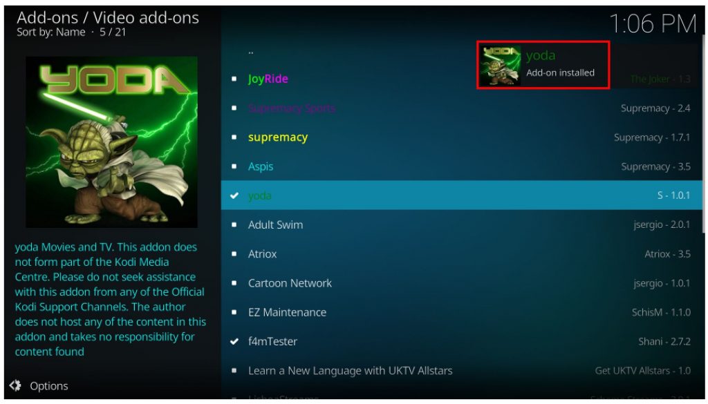 yoda addon for kodi