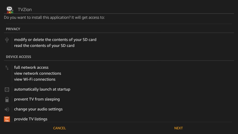 how to install tvzion apk on firestick