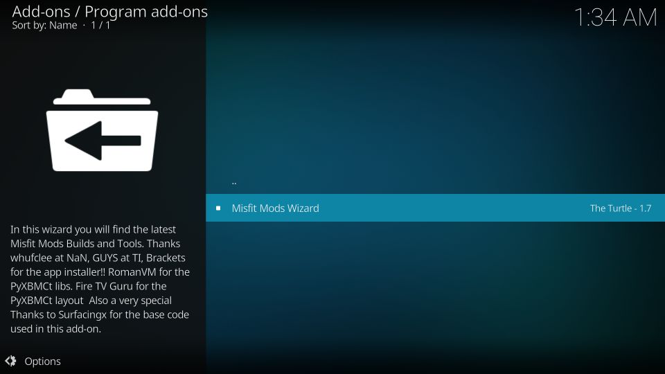 misfit mods lite kodi build