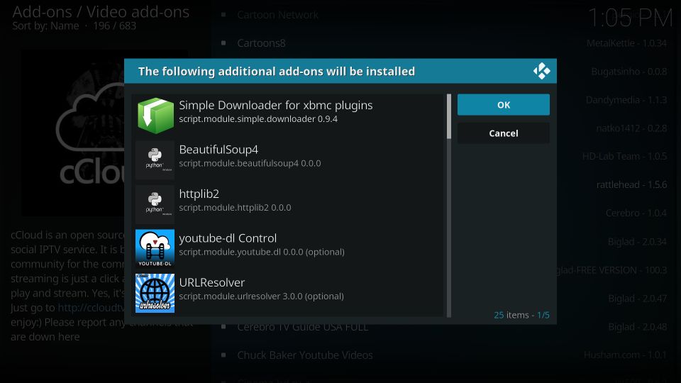 how to install ccloud tv addon on kodi