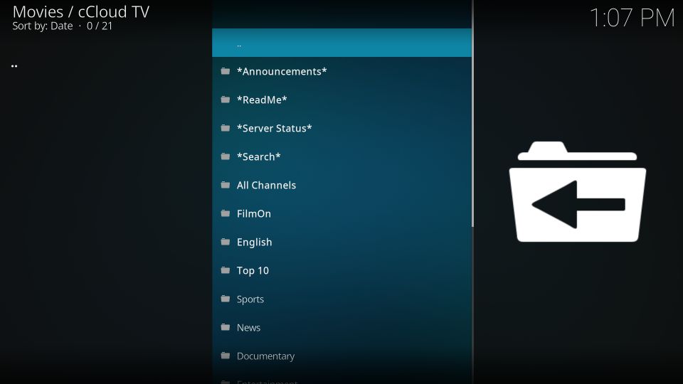 install ccloud tv kodi addon