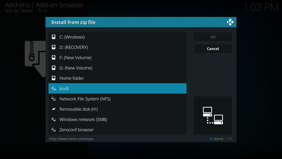 install ccloud tv kodi addon