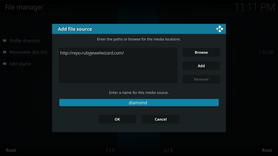 how to install diamond dust build on kodi