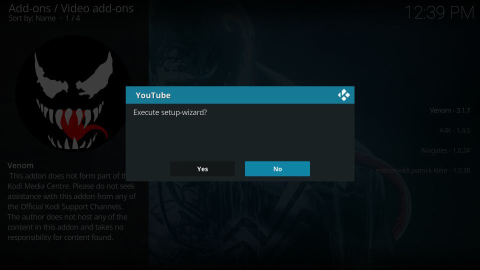 how to install venom addon on kodi
