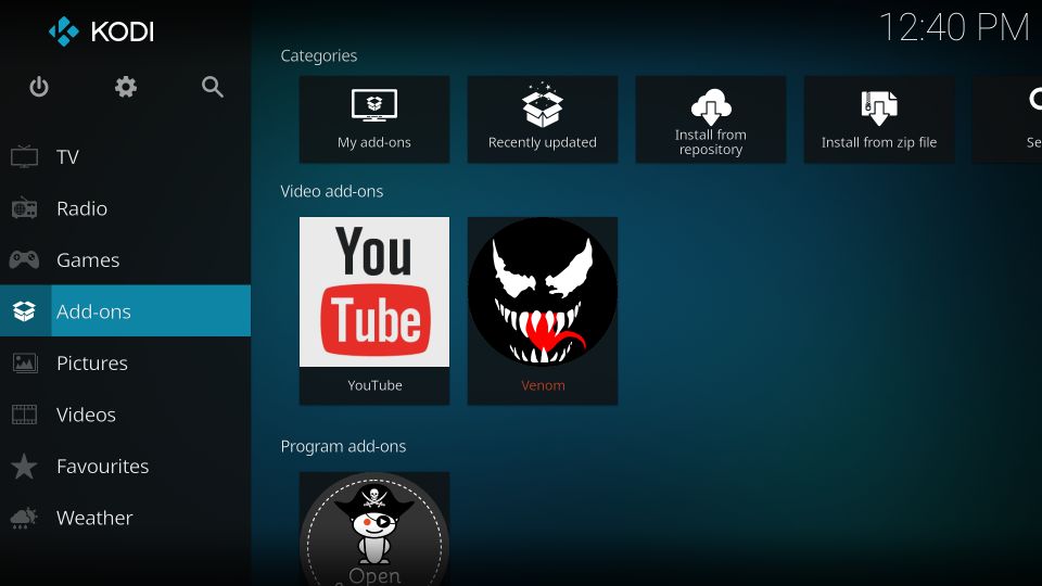venom addon for kodi
