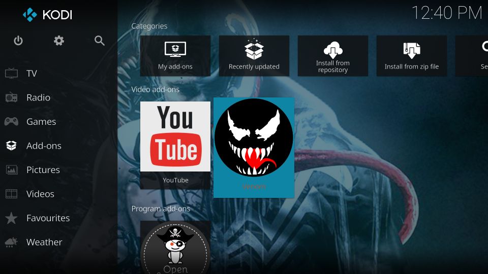 how to install venom addon on kodi