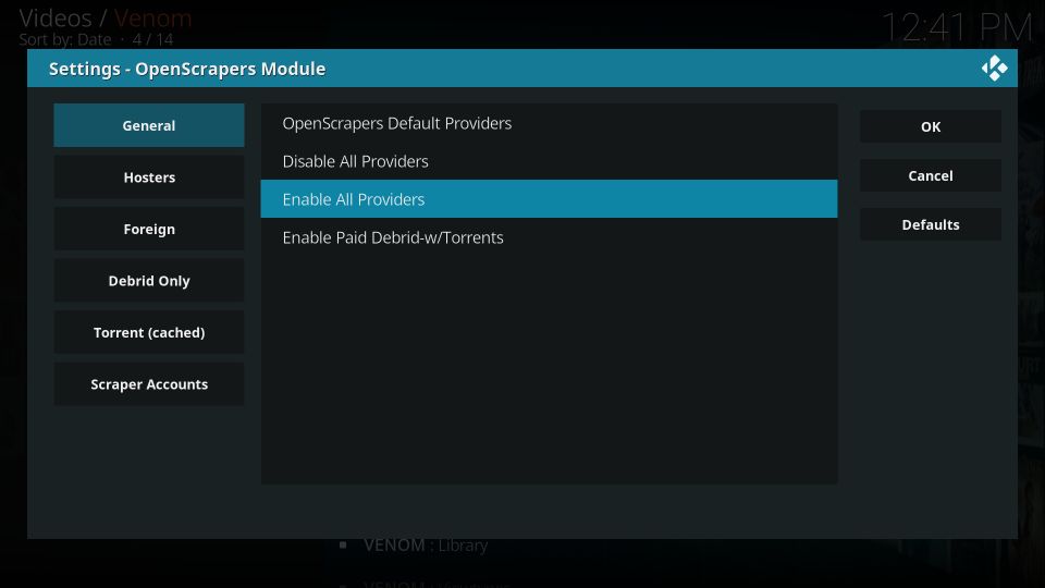 venom addon for kodi