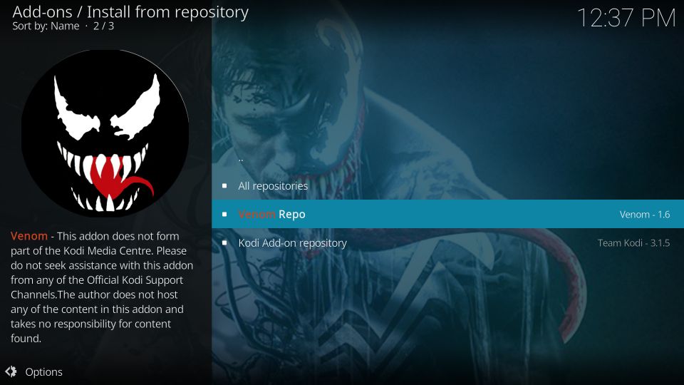 venom addon for kodi