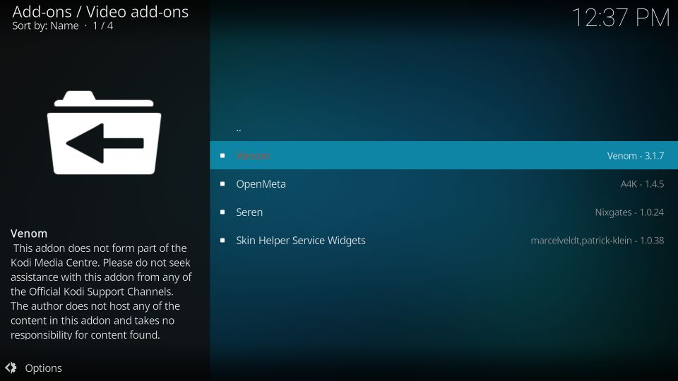 kodi addon venom