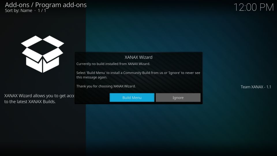 how to install xanax build on kodi