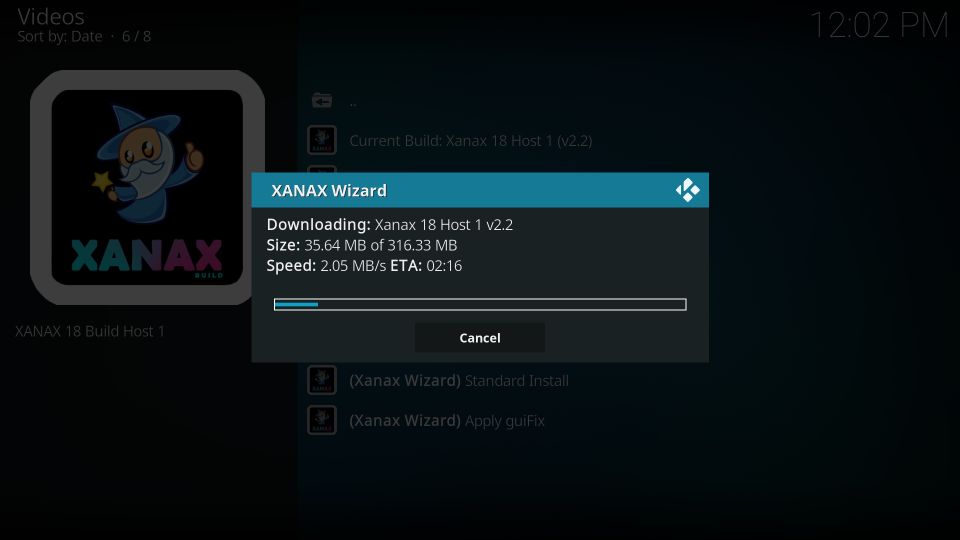 how to install xanax build on kodi