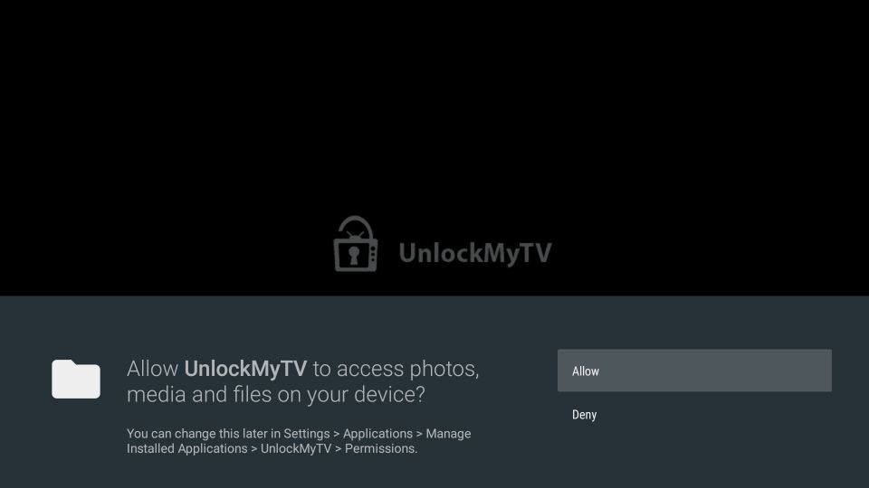 setting up unlockmytv app