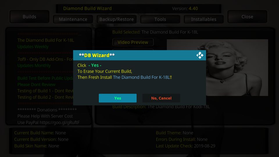 how to install diamond dust build on kodi