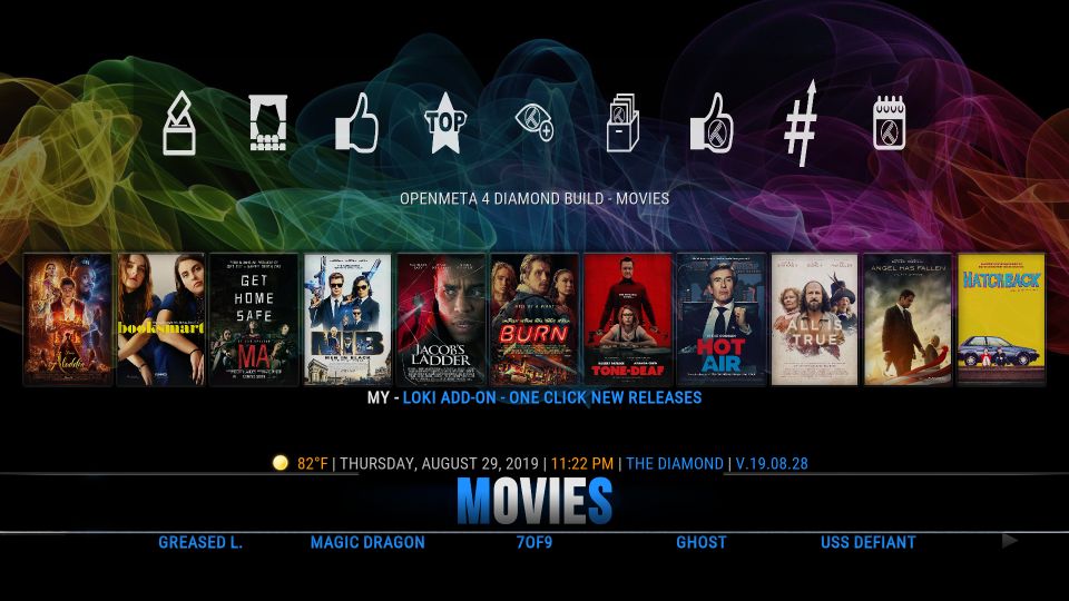 install diamond build for kodi