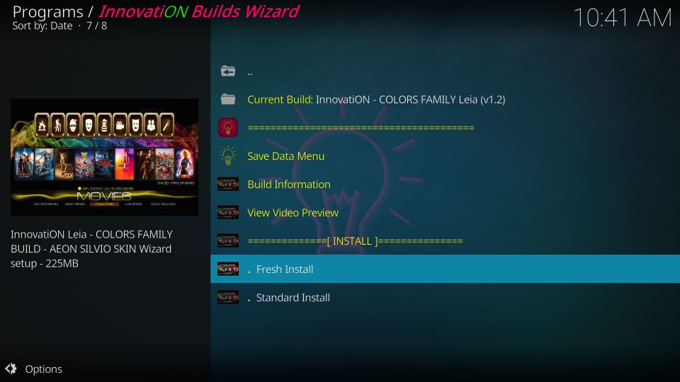 how to install innovation builds on kodi