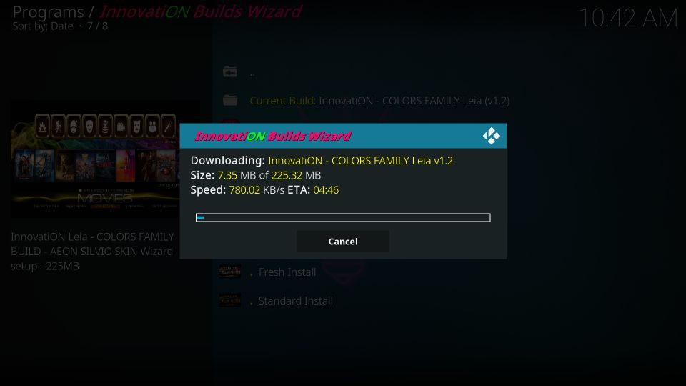 install innovation kodi builds
