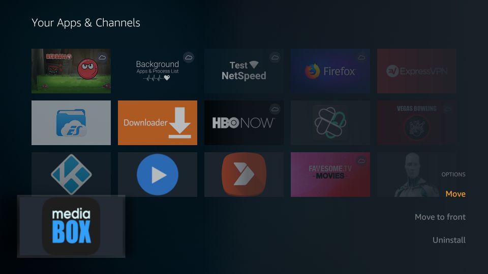 how to access mediabox hd app in apps & channels