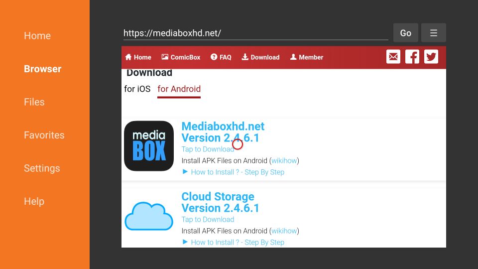 how to install mediabox hd on firestick