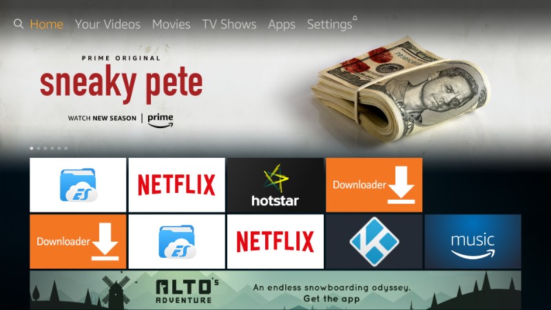 firestick home screen