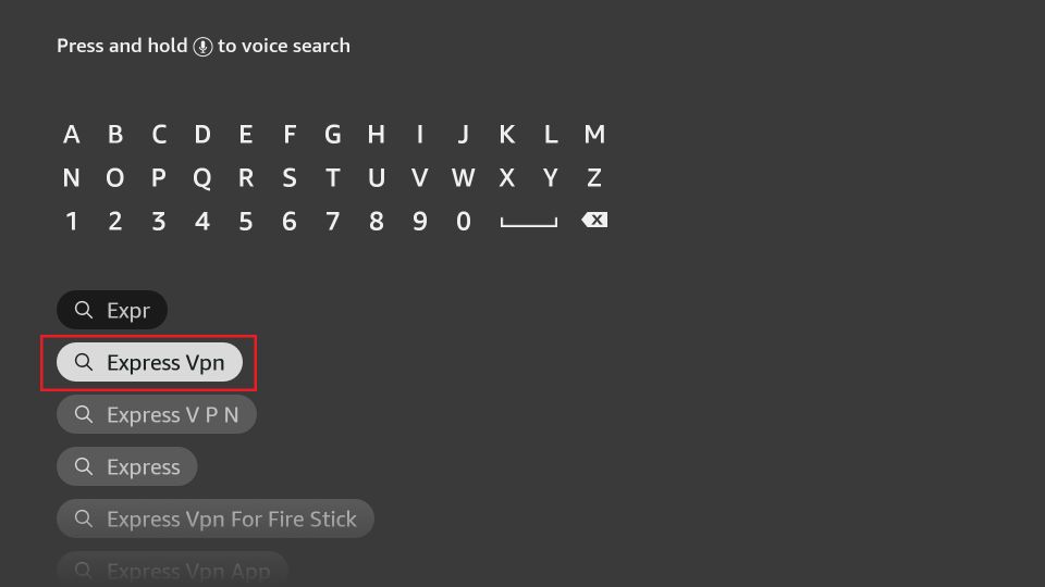 look for expressvpn