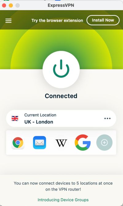 connect vpn uk location
