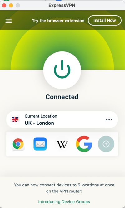 connect vpn uk location