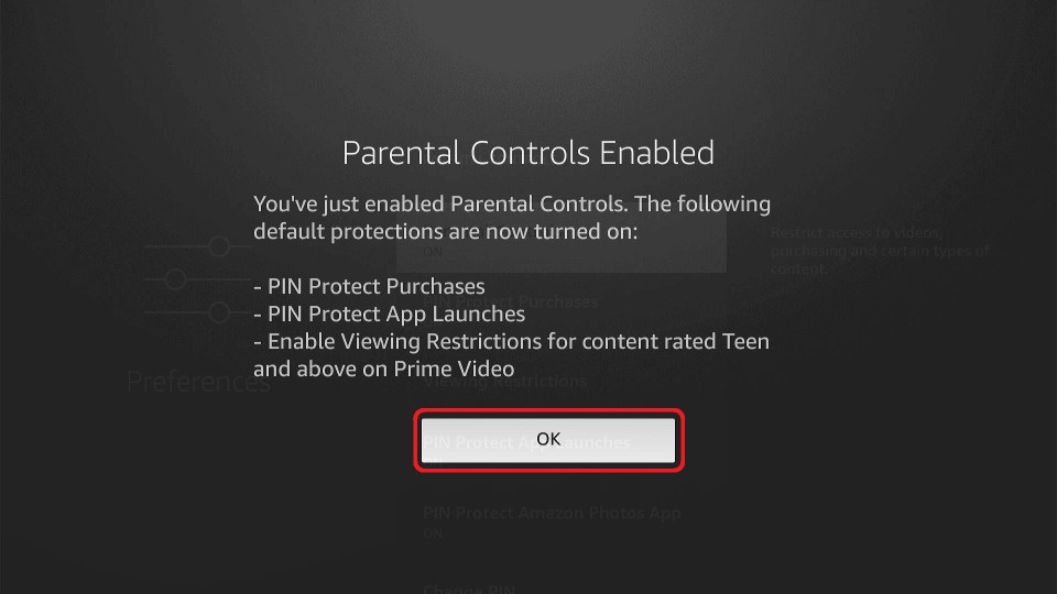 parental controls enabled