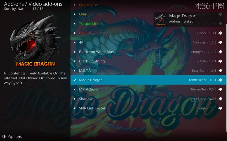 magic dragon addon