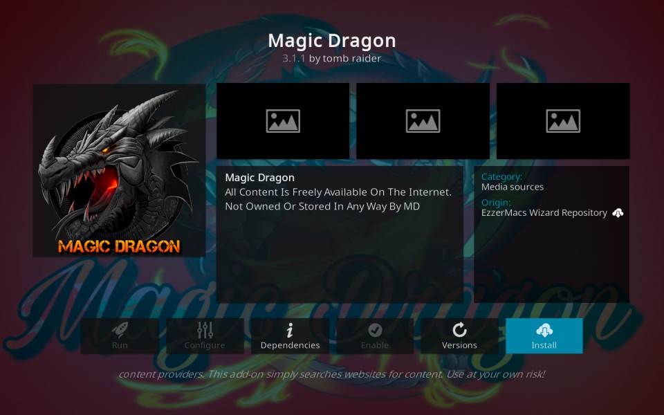 how to install magic dragon kodi addon