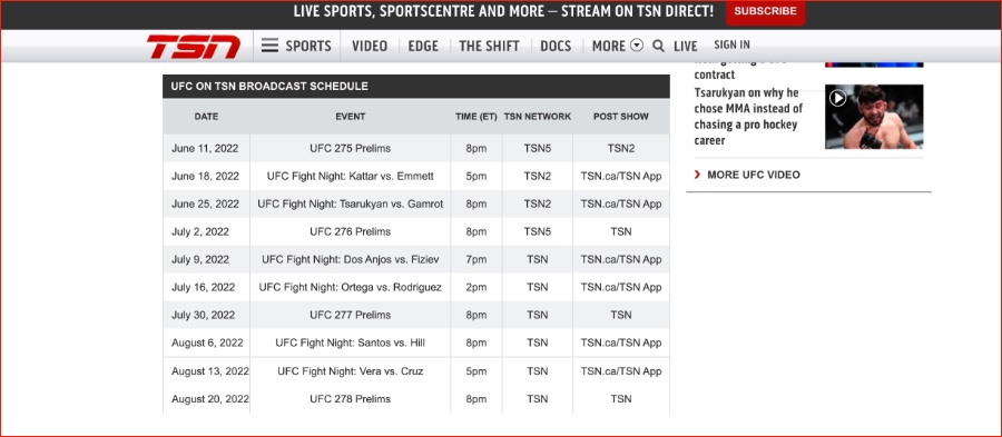 where to watch ufc live streaming online