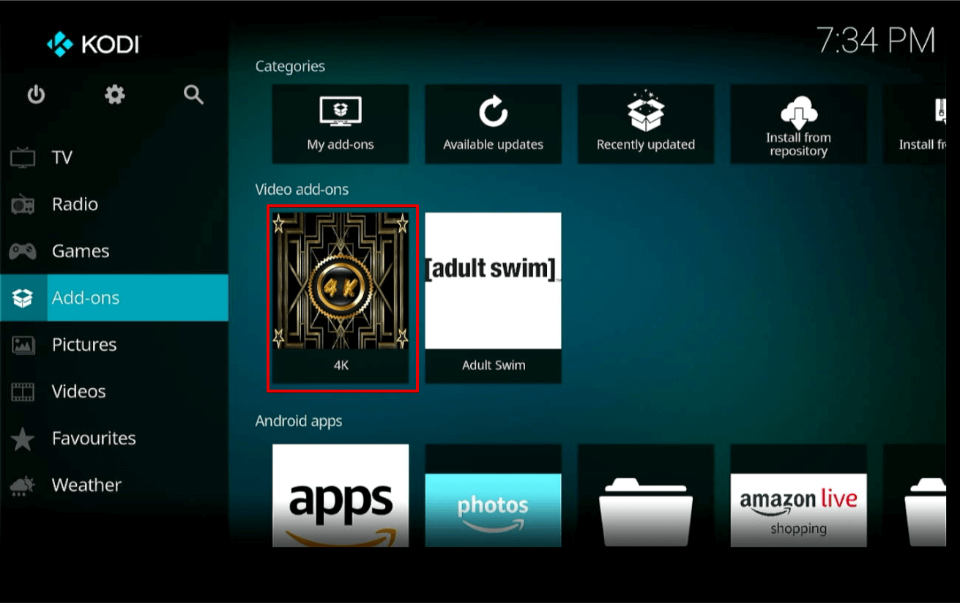 kodi 4k addon