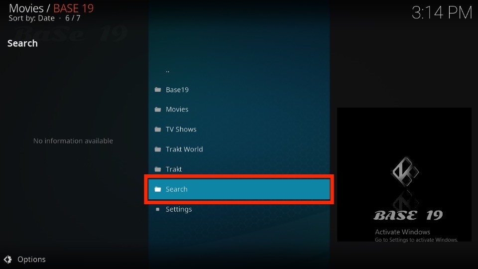 select search section