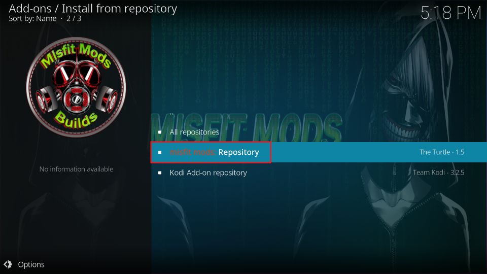 misfit mods Repository folder