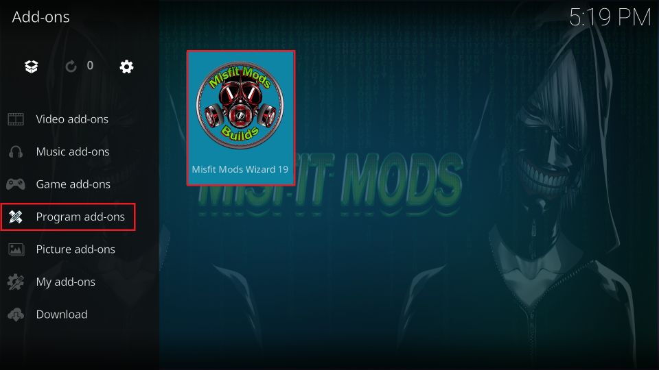 open Misfit Mods Wizard 19