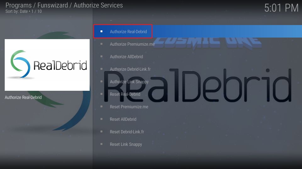 Click Authorize Real-Debrid