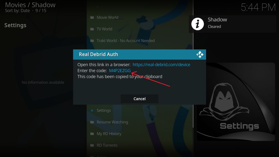 shadow kodi addon guide