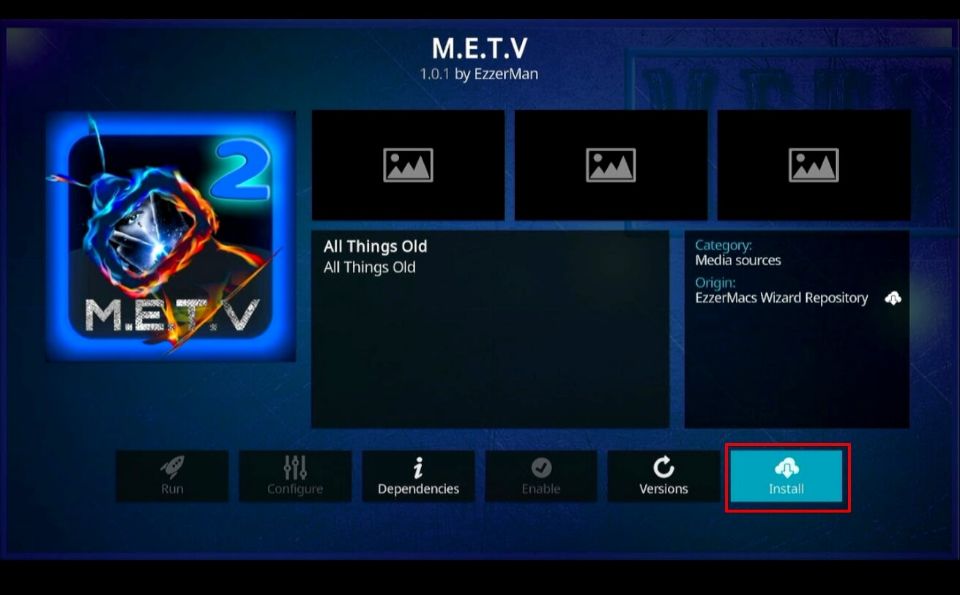 how to install metv kodi addon