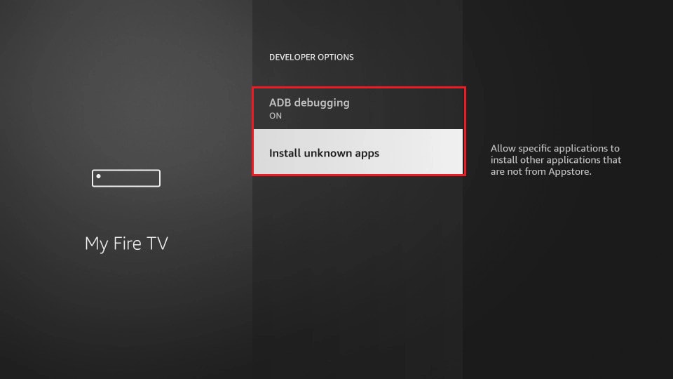 how to unhide developer options on firestick