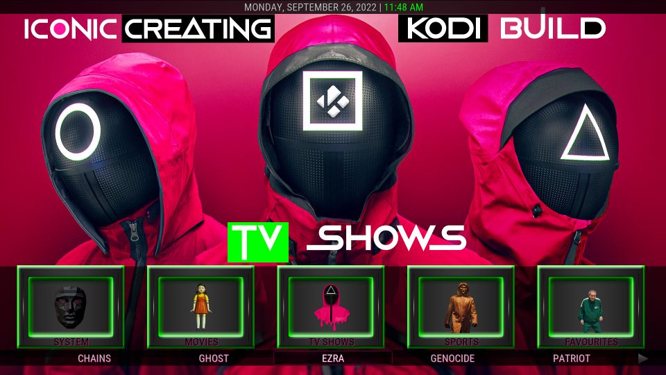 iconic kodi build categories