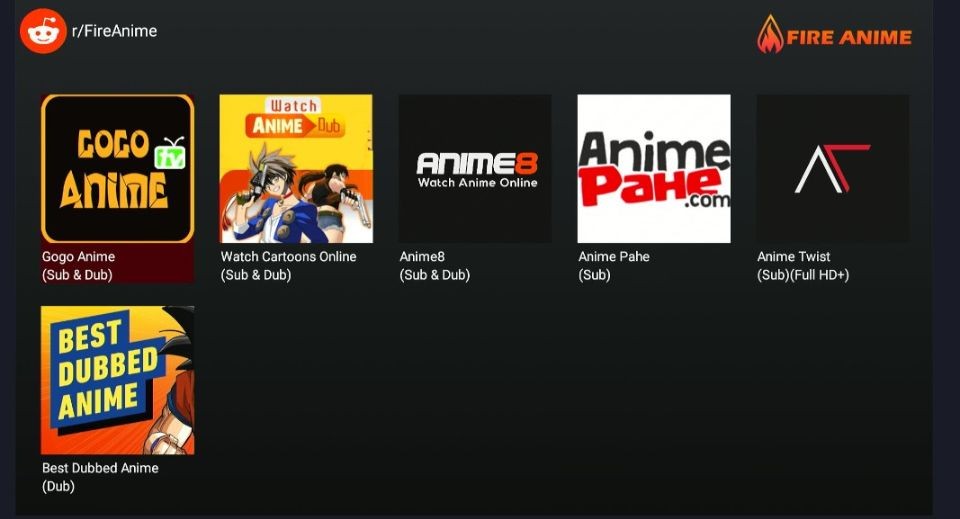 fire anime app