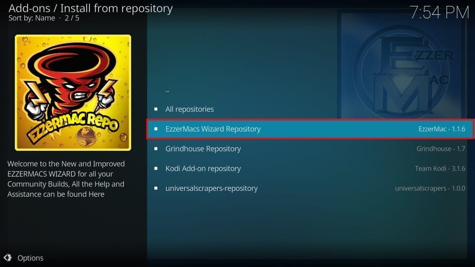 select EzzerMacs Wizard Repository