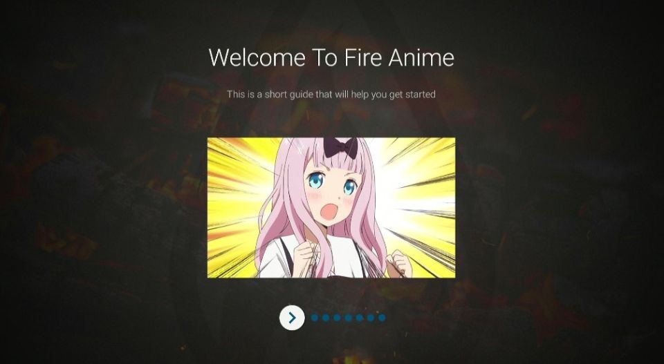 FireAnime home screen