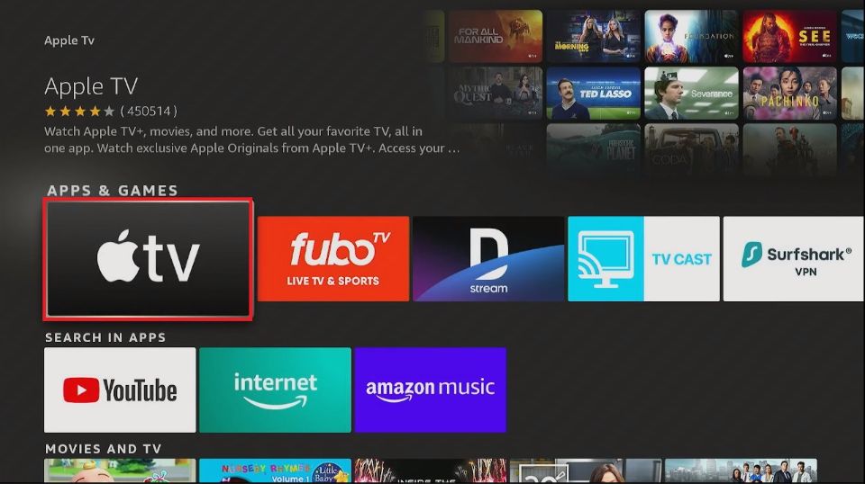 apple tv app on firestick