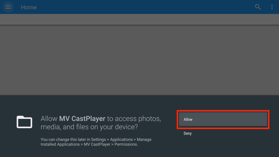 click on allow button