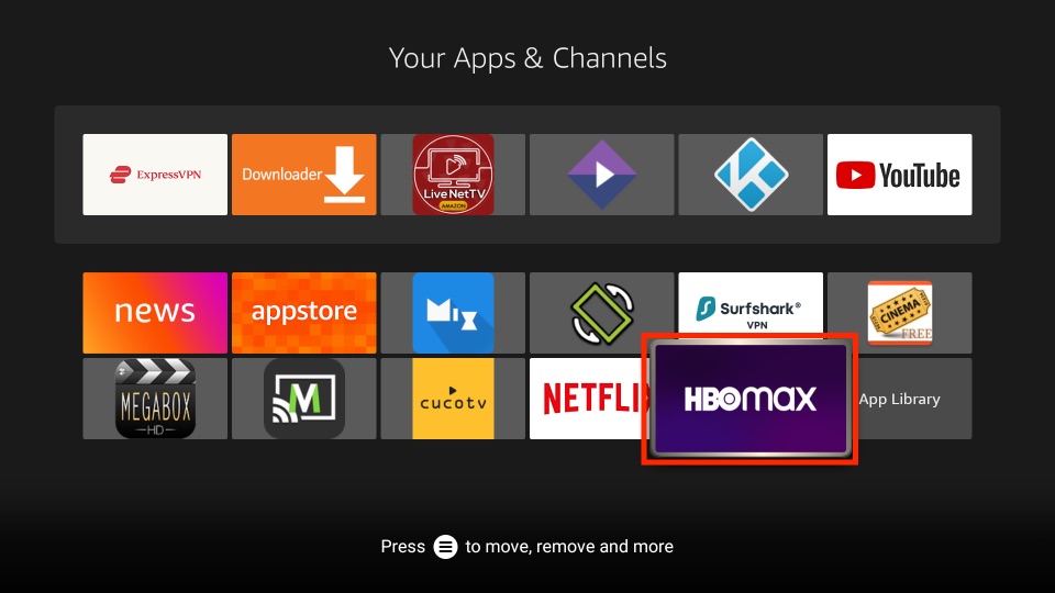 hbo max on fire stick