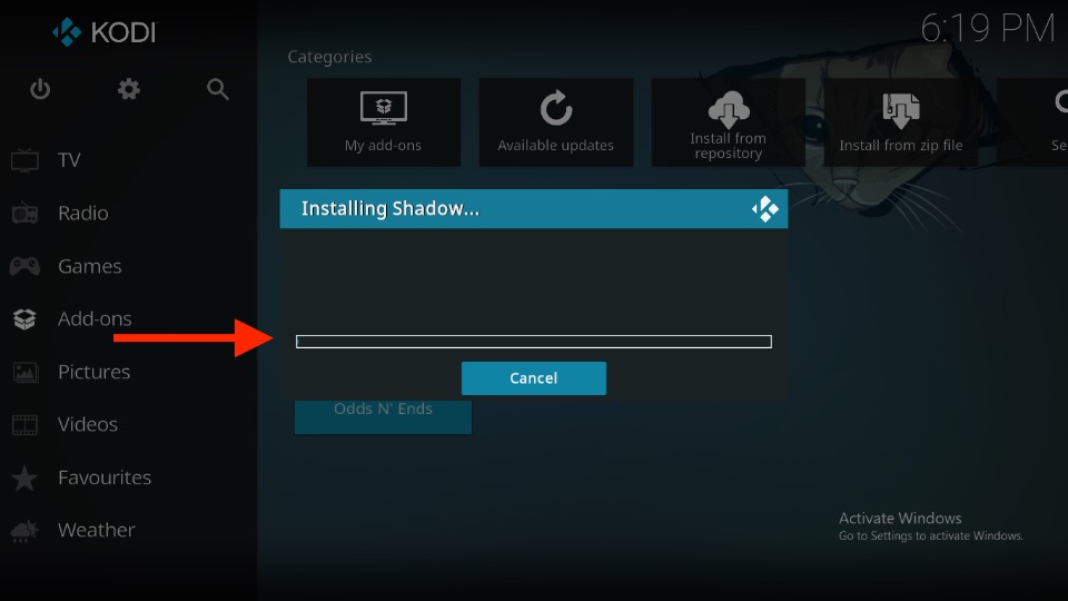 install shadow addon