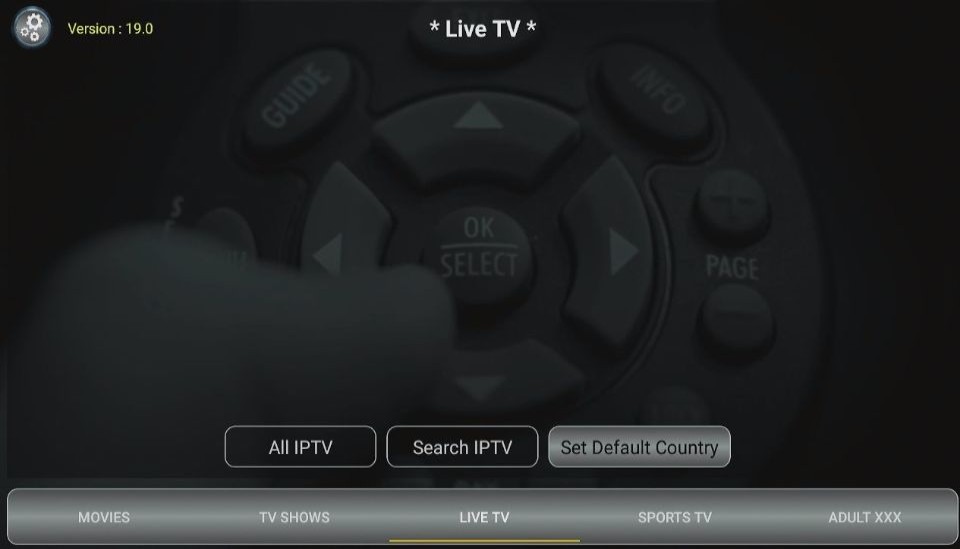 click on Live TV button 